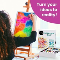 Chalkola Watercolor Paint Set for Adults, 0.4 Fl Oz (Pack of 36), Multicolor
