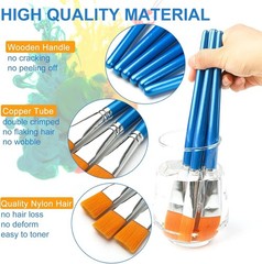 1 inch Flat Paint Brushes for Acrylic Painting,12 Pieces Large Synthetic Pain…