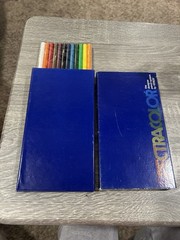New Old Stock Faber-Castell SPECTRACOLOR Venus 12 Color Pencil Set #1400-12 USA