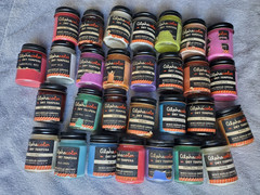 Vintage Alpha Color Tempera Dry Pigments (29) in Handmade Painters Box