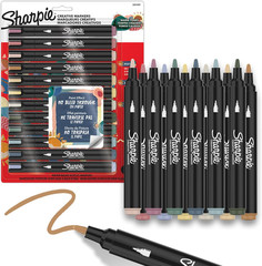 Sharpie Creative Markers, Warm Tones, Water-Based Acrylic Markers, Bullet Tip, A