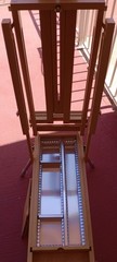 French Easel Wood Sketch Box Portable Folding Metal Tripod Stand New!