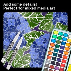 ARTISTRO 5 White Paint Pen for Rock, Glass, Ceramic, Wood, Tire, Fabric, Metal,