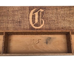 ANTIQUE ARTIST BOX – 1905 Pine Wooden Supply Pastel Paint Brush Storage Case VTG