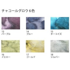 Kusakabe Artist Watercolor Charcoal Glow Set 6 Granulating Colors 10ml Japan FS
