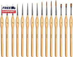 Miniature Paint Brushes 15PCS Model Brushes Detail Paint Brush Set Fine Detailin