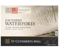 21 Saunders Waterford CP Surface Watercolor Paper Block 9×12 New 420 Sheets C164