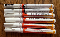 NEW 6 Molotow ONE4ALL 127HS 1.5MM Signal WHITE Acrylic Paint Markers