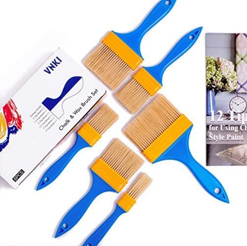 Chalk & Wax Paint Brush for Furniture – 6PCS Set Paint Brushes for 6 PCS