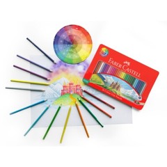 Faber-Castell Grip Watercolour Colouring Pencils – Tin of 36 Assorted Colours