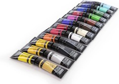 BASICS 24 Assorted Acrylic Paint Tubes – 22ml for Beautiful Artwork