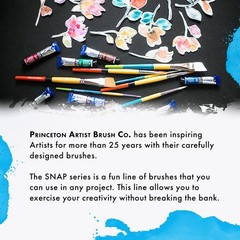 Snap Paintbrush Set 3 Pack White Artist Brushes for Acrylic Watercolor