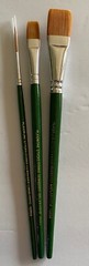 Plaid One Stroke Donna Dewberry Gold Nylon Paint Brush Set Of 3 #1171 NEW