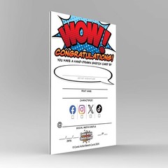 Comic Artist Sketch Cards – Blank Trading Cards 2.5″x 3.5″ – 32pt Thick/5 Cards