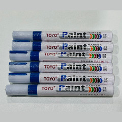 6-Pack Blue Tire Lettering Paint Pens – Waterproof Permanent Marker for Tires