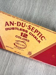 Vintage Crayola An-Du-Septic Paper Chalk Dustless Multicolor Binney & Smith