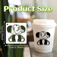 Augshy 56 Pieces Animal Stencils for Painting, 3 Inch 3 x 3 inches, White