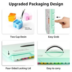 HIMI Gouache Paint Set, 112 Colors x 12g Twin Jelly Cup Design with Portable …