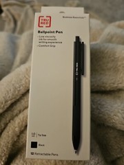 TRU RED Ballpoint Retractable Pen Point 1.0mm Black Box of 12 – NEW!