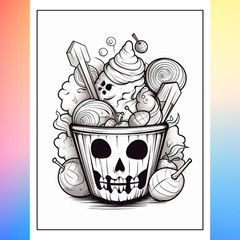 95 Kawaii candy coloring pages to print ° digital ° & POD permission (enr. 35)