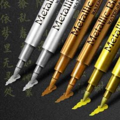 1Pc Metallic Marker Pen Waterproof Permanent Marker Pen Gold Silver Copper