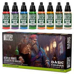 Green Stuff World for Models and Miniatures Paint Set Basic Colors Vol. 02 – 117
