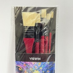 Viswin Oil Paint Brush Set-109% Pure Stiff Hog Bristle Art Brushes (2 Packs) New