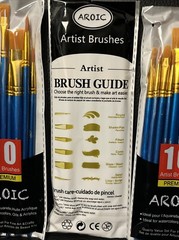 3pk Premium Assorted Artist Paint Brushes Set, 10pc Ea (30 Total) Aroic Premium