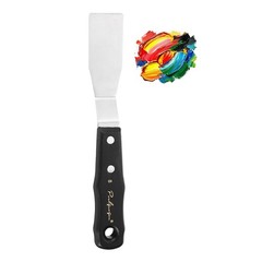 Large Palette Knife, 9.3″ Long Stainless Steel, Black Silver(Rectangle)