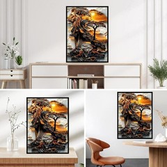 Diamond Art Kits for Adults, 5D Full Drill Lion Diamond Painting Kit, Easy DIY