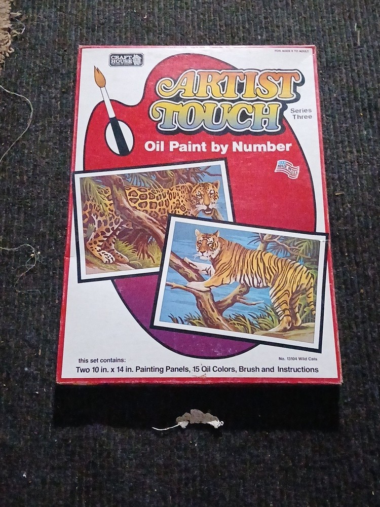 This Artist Touch Oil Paint By Numbers Number 13104 Wildcats