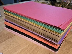 Lot of Opened Construction Paper, 9″ x 12″, Various Colors