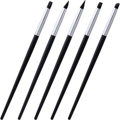 SmallCat 5 Pcs Silicone Paint Brushes, Flexible Clay Carving 5mm, Black (5mm)
