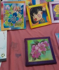 10pcs of RANDOM DIY Batik Painting Craft Kit – Floral & Cute Cartoon Designs
