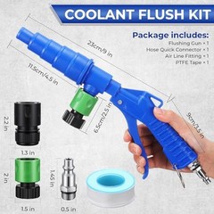 Coolant System Flush Gun, Lever Action Heater Core Flush Kit, Blue