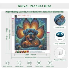 Dog Diamond Painting Kits for Adults, Diamond Art Kits for Beginners, 5D DIY Ful