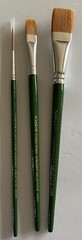 Plaid One Stroke Donna Dewberry Gold Nylon Paint Brush Set Of 3 #1171 NEW