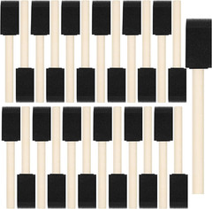 40 Pcs Foam Brush,1” Foam Paint Brushes, Wood Handle Sponge Paint Brush, Brushes