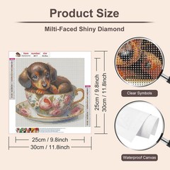 Anuver Dog Full Drill Diamond Art Kits for Beginner, DIY Medium, Multicolor