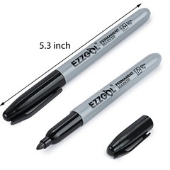 Ezzgol Permanent Markers Bulk, 150 Pack Fine Tip 1 Count (Pack of 150), Black