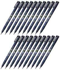 Tombow Fudenosuke Brush Pen (GCD-111), Hard Tip, 1 Count (Pack of 20), Blue