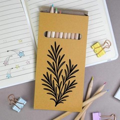 12 x ‘Rosemary Herb Outline’ Long Colour Pencils (PE00097617)