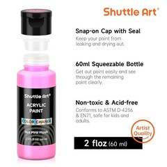Shuttle Art Color Change Acrylic Paint Set, 2 Ounce (Pack of 16), Chameleon