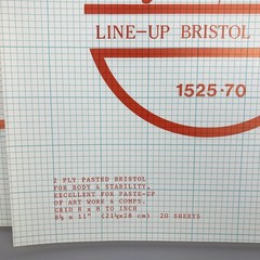 2 Aquabee Line-Up Bristol Board Fade-Out Cross Section 8.5 X 11” Grid 20 Sheets