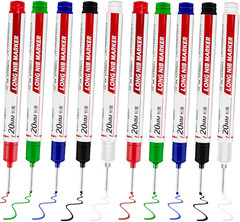 10 Pcs Long Head Deep Hole Marker – Long Nib Markers, Multi-Purpose Deep Hole…