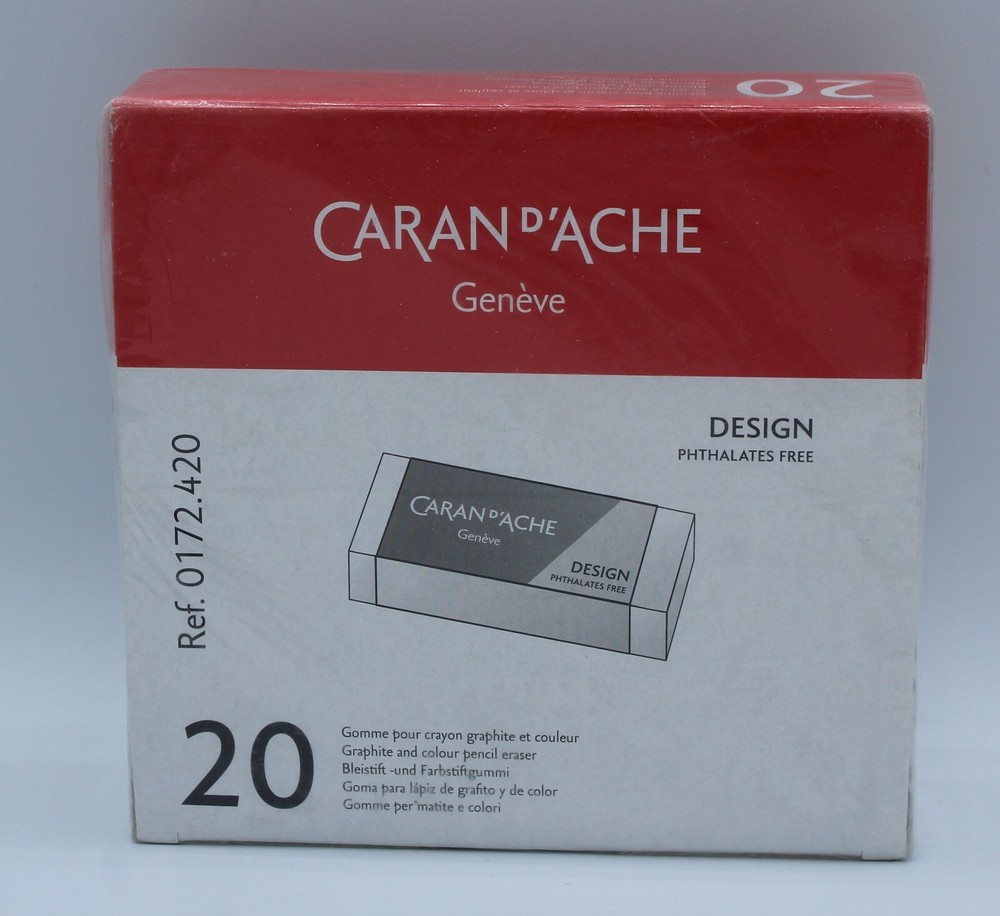 20 Pack Caran d’Ache Design Erasers Graphite & Color Pencil 0172.420 New/Sealed