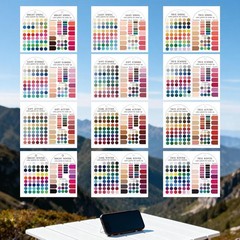 Ultimate 12 Season Personal Color Palette Cards Set,2 Pack True Summer