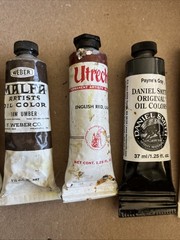 Utrecht & Assorted Brands 37 ml Oil Paint Lot Of 7 Assorted Colors (196ME)