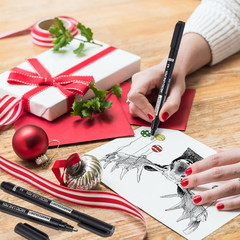 10 Size Black Micro Fineliner Pens Set, Waterproof Archival Ink Drawing Pens