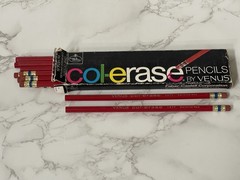 Lot of 14 VTG Col-erase Pencils by Venus Carmine Red 1277 New NOS Unused